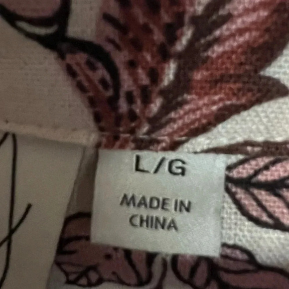 Joie Linen Blend Floral Print Button Blouse Top Size Large - Picture 7 of 10